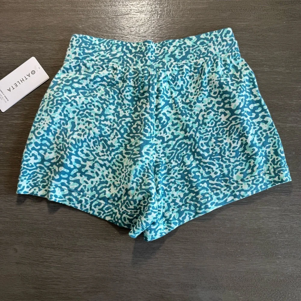 NWT Athleta Balance 4” Shortie Blue Teal White XS